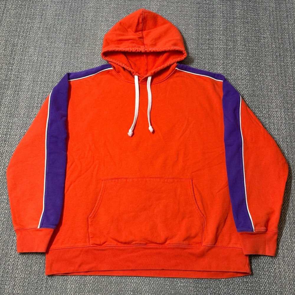 VTG Arizona Jean Co. Hoodie Orange Purple Colorblock XL Y2K Skater‎ Casual